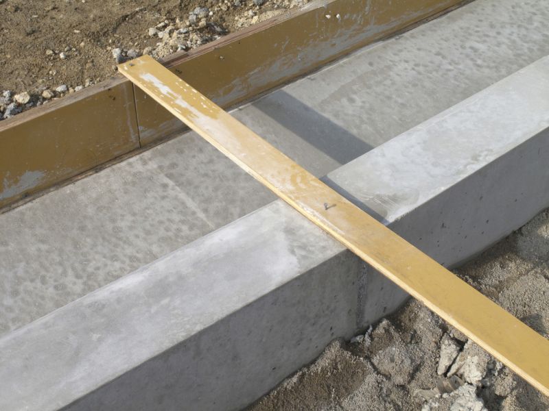 Concrete Footing in Summer